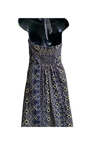 Anthropologie Rhythmic Repetition Halter Dress Casual Dress (view 2)