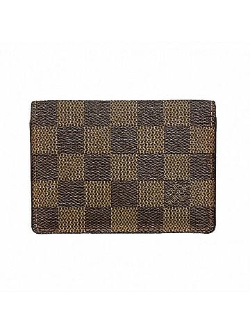 Louis Vuitton Louis Vuitton Damier Porte 2 Cartes Vertical Pass Case N60533 Ebene Men's/Women's (view 1)