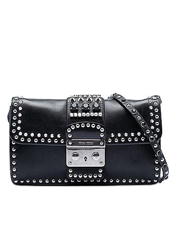 Miu Miu Studded Leather Push Lock Crossbody (view 1)