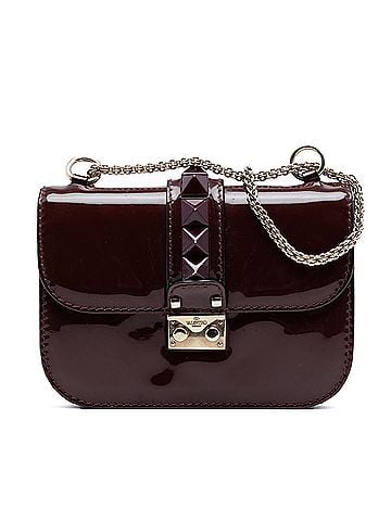 Valentino Small Patent Rockstud Glam Lock Crossbody (view 1)