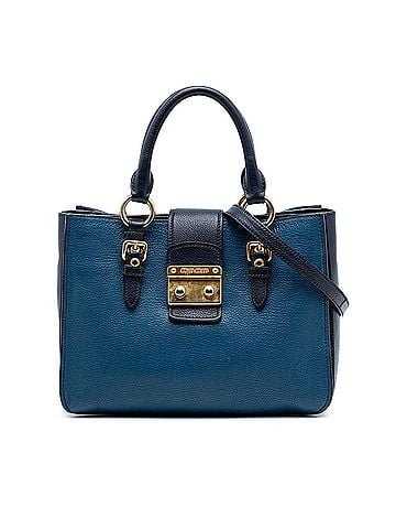 Miu Miu Bicolor Goatskin Madras Satchel (view 1)