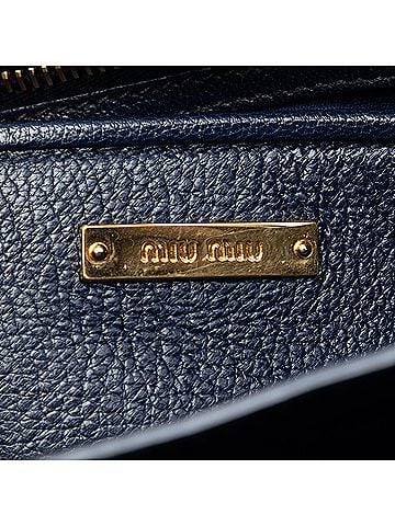Miu Miu Bicolor Goatskin Madras Satchel (view 2)