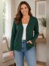 Talbots 100% Merino Solid Green Wool Cardigan Size L - photo 3