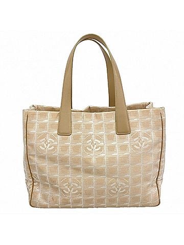 Chanel Chanel New Travel Nylon Tote Bag, Beige Champagne, Women's (view 1)
