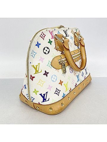 Louis Vuitton Louis Vuitton Alma Monogram Multicolor Handbag M92647 Blanc (Women's) (view 2)