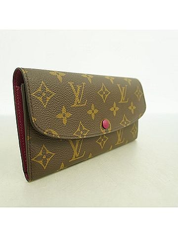 Louis Vuitton Louis Vuitton Monogram Portefeuille Emilie Long Wallet M60697 Brown Fuchsia Women's (view 2)