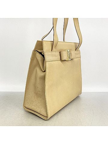 Salvatore Ferragamo Salvatore Ferragamo Vara Leather Shoulder Bag, Beige, Women's (view 2)