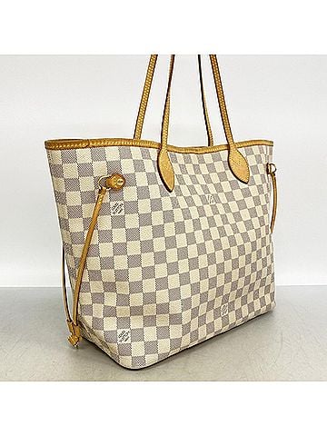 Louis Vuitton Louis Vuitton Damier Azur Neverfull MM Tote Bag N51107 White Women's (view 2)