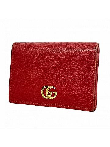 Gucci Gucci GG Marmont Wallet 456126 Leather Red Women's (view 1)