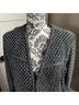 Nic + Zoe Houndstooth Black White Jacket Size XL - photo 5