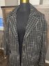 Sundance Checkered-gingham Floral Black White Trenchcoat Size XL - photo 5