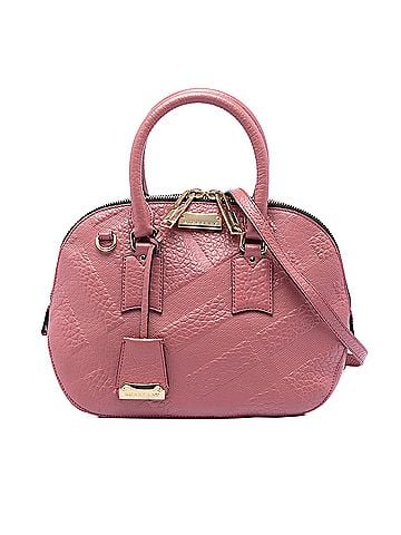 Burberry Small Heritage Grain Check Embossed Orchard Bowling Bag (view 1)
