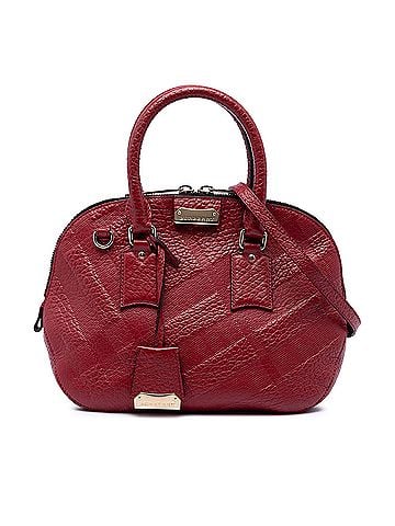 Burberry Small Heritage Grain Check Embossed Leather Orchard Bowling Bag (view 1)