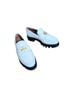 Tory Burch 100% Leather Solid White Black Flats Size 7 - photo 1