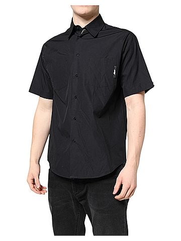MSGM Black Printed Short Sleeves Collared Men Casual Men's Shirt (view 2)