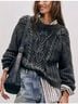 Free People 100% Baumwolle Gray Blue Pullover Sweater Size S - photo 4