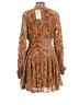 Parker Floral Brown Cocktail Dress Size 10 - photo 2