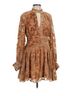 Parker Floral Brown Cocktail Dress Size 10 - photo 1