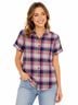 Pendleton 100% Cotton Plaid Blue Pink Short Sleeve T-Shirt Size S - photo 4