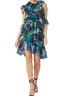 MSGM 100% Polyester Tropical Blue Pink Casual Dress Size 4 - photo 1
