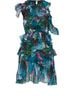 MSGM 100% Polyester Tropical Blue Pink Casual Dress Size 4 - photo 7