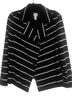 Chico's Stripes Black White Blazer Size 2 - photo 2