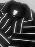 Chico's Stripes Black White Blazer Size 2 - photo 6