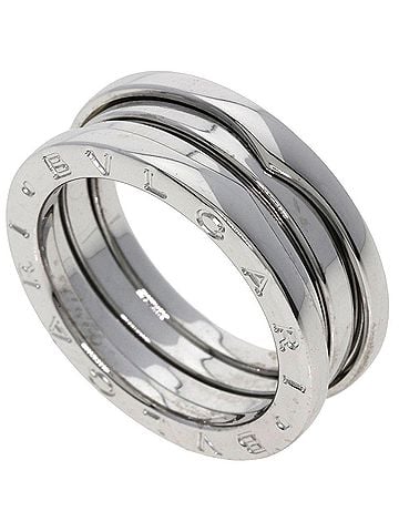 Bvlgari BVLGARI B-zero1 2-band ring #53, 18K white gold, women's. (view 1)