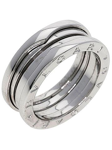 Bvlgari BVLGARI B-zero1 2-band ring #53, 18K white gold, women's. (view 2)