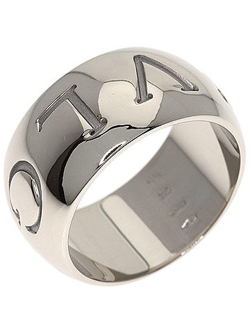 Bvlgari Bulgari Monologo #55 Ring, 18K White Gold, Women's BVLGARI (view 2)