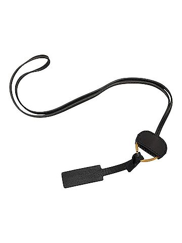 Yves Saint Laurent Yves Saint Laurent Saint Laurent Neck Strap Keyring Necklace 698650 Black Leather Women's SAINT LAURENT (view 2)