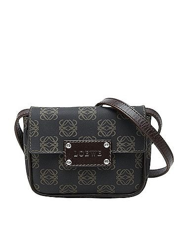 Loewe Loewe Anagram Crossbody Shoulder Bag, Black and Brown Leather, Women's LOEWE (view 1)