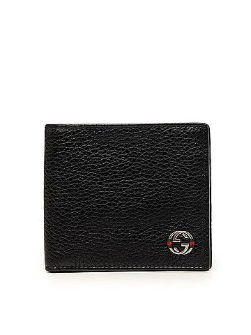 Gucci Gucci Interlocking G Bi-fold Wallet 308795 Black Leather Women's GUCCI (view 1)