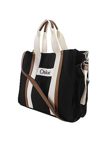 Chloé Chloé Chloe Mother's Bag, Tote 2-Way Shoulder Canvas, Black, 2-Way, A4 Size, Magnetic Closure, Unisex (view 2)