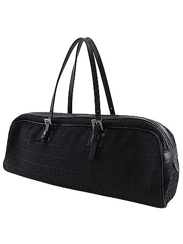 Fendi Fendi Zucchino Tote Bag, Nylon Canvas, Black, Women's (view 2)