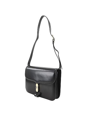 Bally Bally BALLY Shoulder Bag 2-Way Clutch Calfskin Black A5 Flap Vintage Women's (view 2)