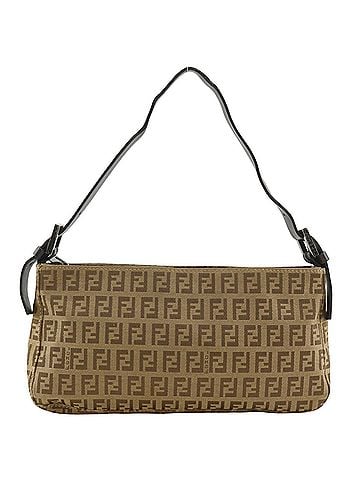Fendi Fendi Zucchino Shoulder Bag, Nylon Canvas, Brown, Women's (view 1)