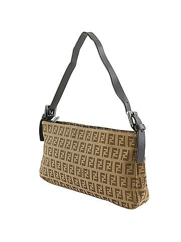 Fendi Fendi Zucchino Shoulder Bag, Nylon Canvas, Brown, Women's (view 2)