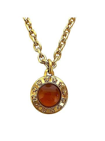 Salvatore Ferragamo Salvatore Ferragamo Colored Stone Chain Necklace GP Gold Color Women's (view 1)