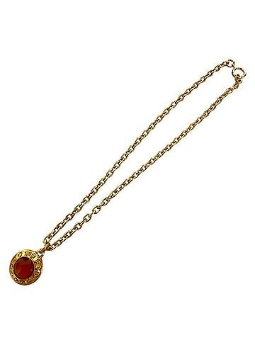 Salvatore Ferragamo Salvatore Ferragamo Colored Stone Chain Necklace GP Gold Color Women's (view 2)