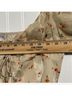 ACOA collection 100% Polyester 97% Polyester 3% Spandex Floral Multi Color Tan Short Sleeve Blouse Size M - photo 4