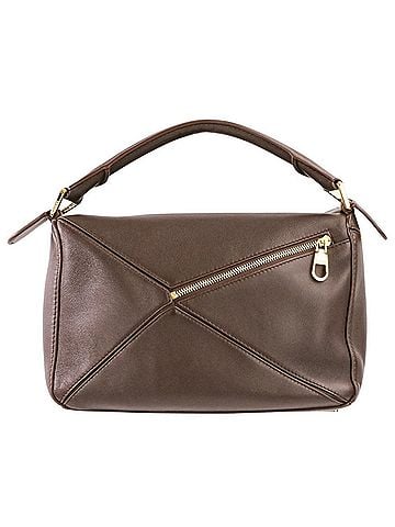 Loewe LOEWE Small Featherlight Puzzle bag in nappa lambskin, dark brown, handbag/shoulder bag, for women. (view 2)