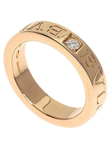 Bvlgari BVLGARI Double Logo 1P Diamond Ring - 18K Pink Gold Women's (view 1)