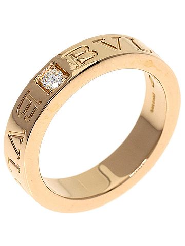 Bvlgari BVLGARI Double Logo 1P Diamond Ring - 18K Pink Gold Women's (view 2)