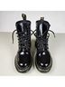 Dr. Martens 100% Patent Leather Solid Black Boots Size 6 - photo 5