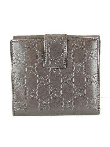 Gucci GUCCI W Ribbon Bi-fold Wallet 167465.2184, Shima Leather, Brown, Women's (view 2)