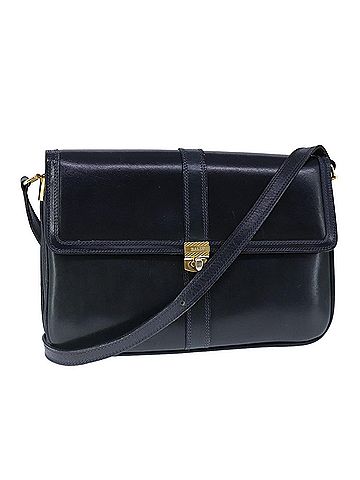 Bally Vintage Shoulder Bag Leather Black Leather Shoulder Bag Bag (view 1)