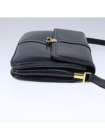 Bally Vintage Shoulder Bag Leather Black Leather Shoulder Bag Bag (view 2)