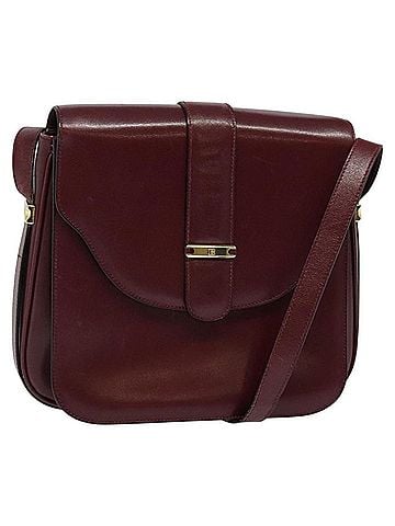 Bally Vintage Shoulder Bag Leather Burgundy Leather Shoulder Bag Bag (view 1)