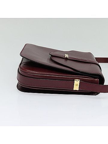 Bally Vintage Shoulder Bag Leather Burgundy Leather Shoulder Bag Bag (view 2)